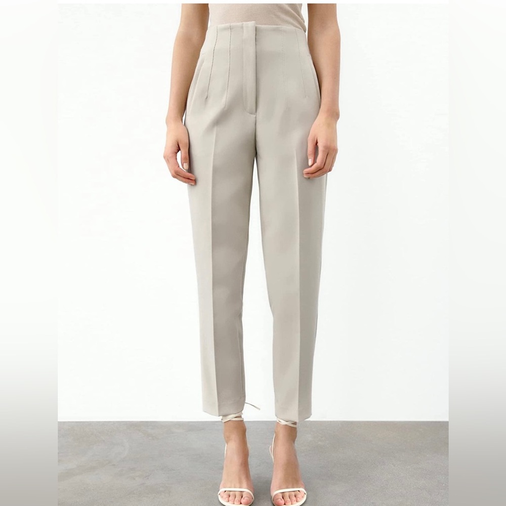High Waisted Dress Pants Work Business Casual Slacks Tapered Ankle Pants
